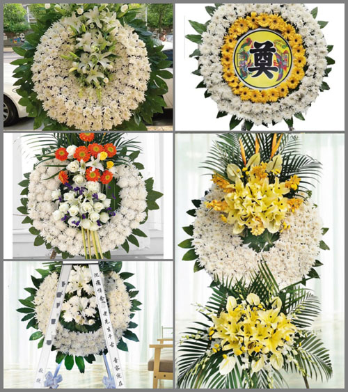 山东青岛莱西市姜山镇高富庄村花圈速递